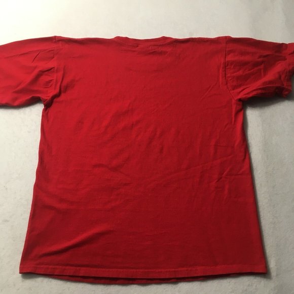 Jamaica red XL T-Shirt Short Sleeve drums graphic natives palms beach - Picture 4 of 6